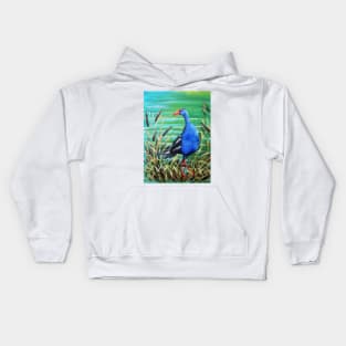 Pukeko Bird by Ira Kids Hoodie